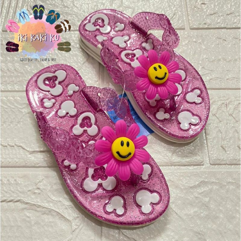 SANDAL JEPIT ANAK CEWE MATAHARI 1818-444 JELLY KARET 24-29