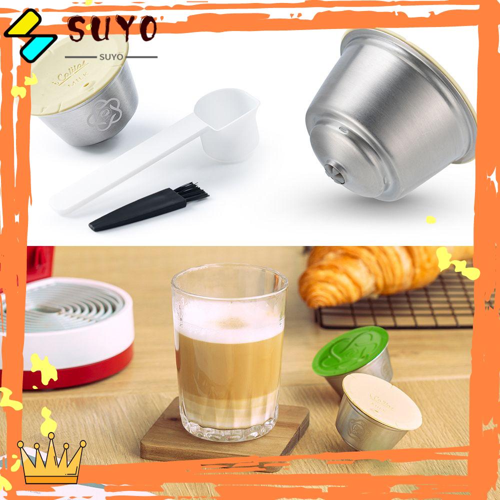 Suyo Kapsul Filter Kopi Espresso / Susu / Foam + Sendok + Brush