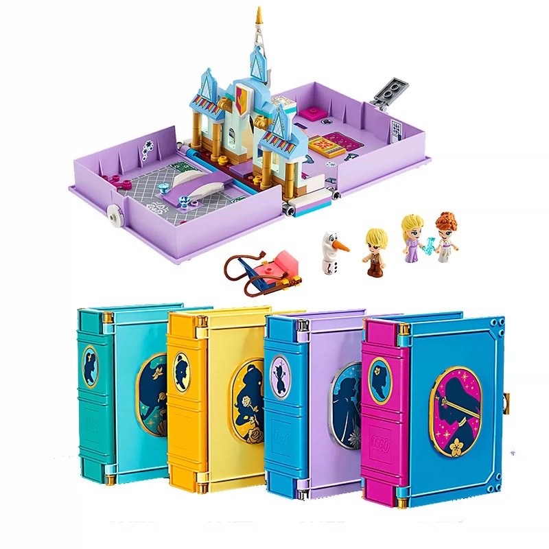 block princess story book building blocks mainan balok