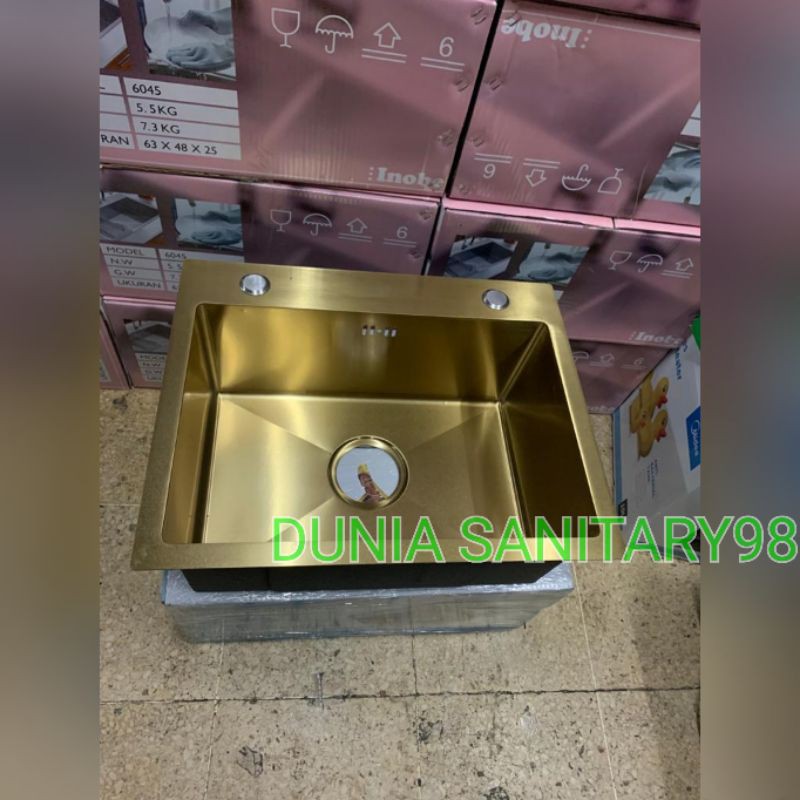 Bak Cuci piring 5040 GOLD Stainless SUS 304 Kitchen sink Minimalis