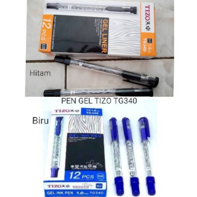 

PEN GEL TIZO TG340 1.0 MM - PULPEN GEL TIZO BIRU DAN HITAM
