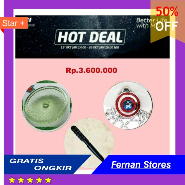 Hot Promo Paket Bioglass 2s Diamond Kalung Pendant Marvel Captain America Magic Stick ORIGINAL