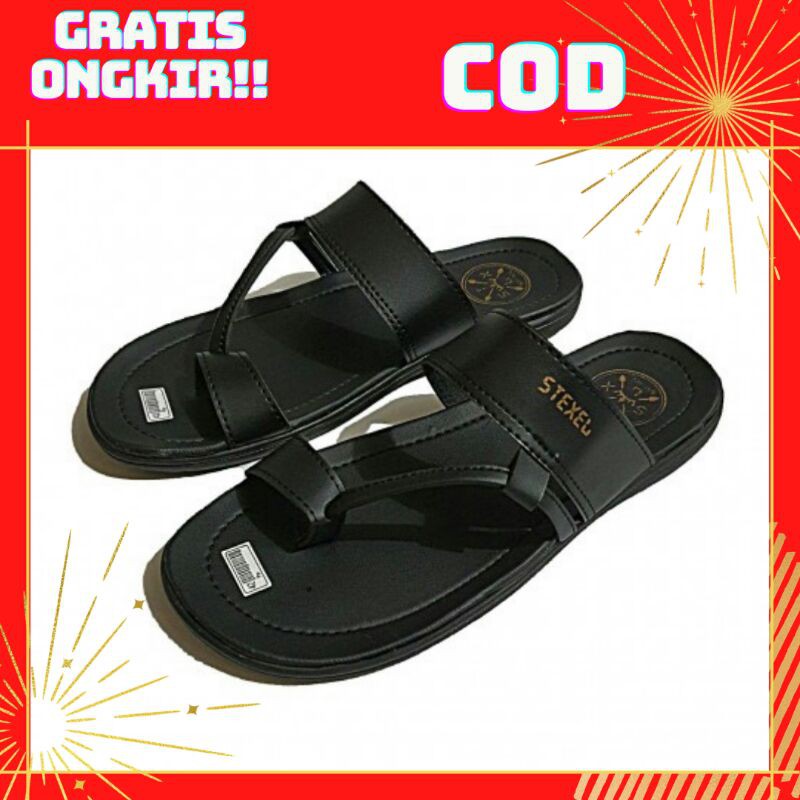 SANDAL SLIDE STRAP JEPIT PRIA COWO DEWASA KULIT ASLI ORIGINAL HANDMADE TERBARU 2021 Murah COD