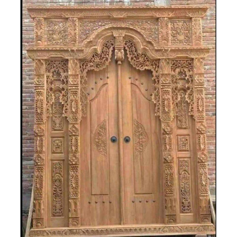 pintu rumah gapura gebyok jati ukir jepara