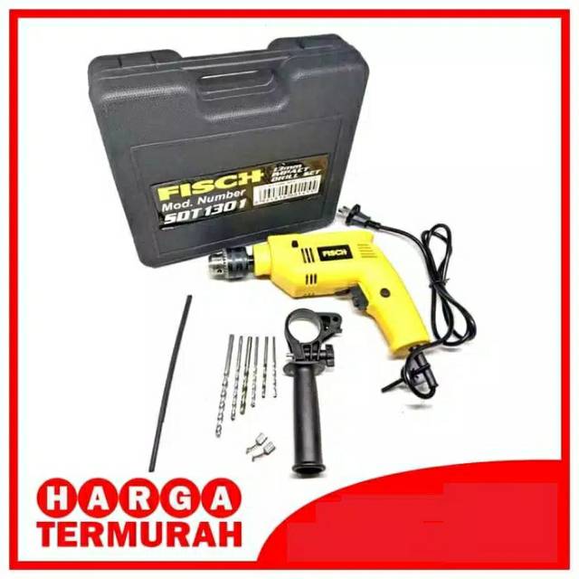 FISCH Bor Beton Set 13 mm KOPER - Tembok Besi 13mm Listrik Mata Bor
