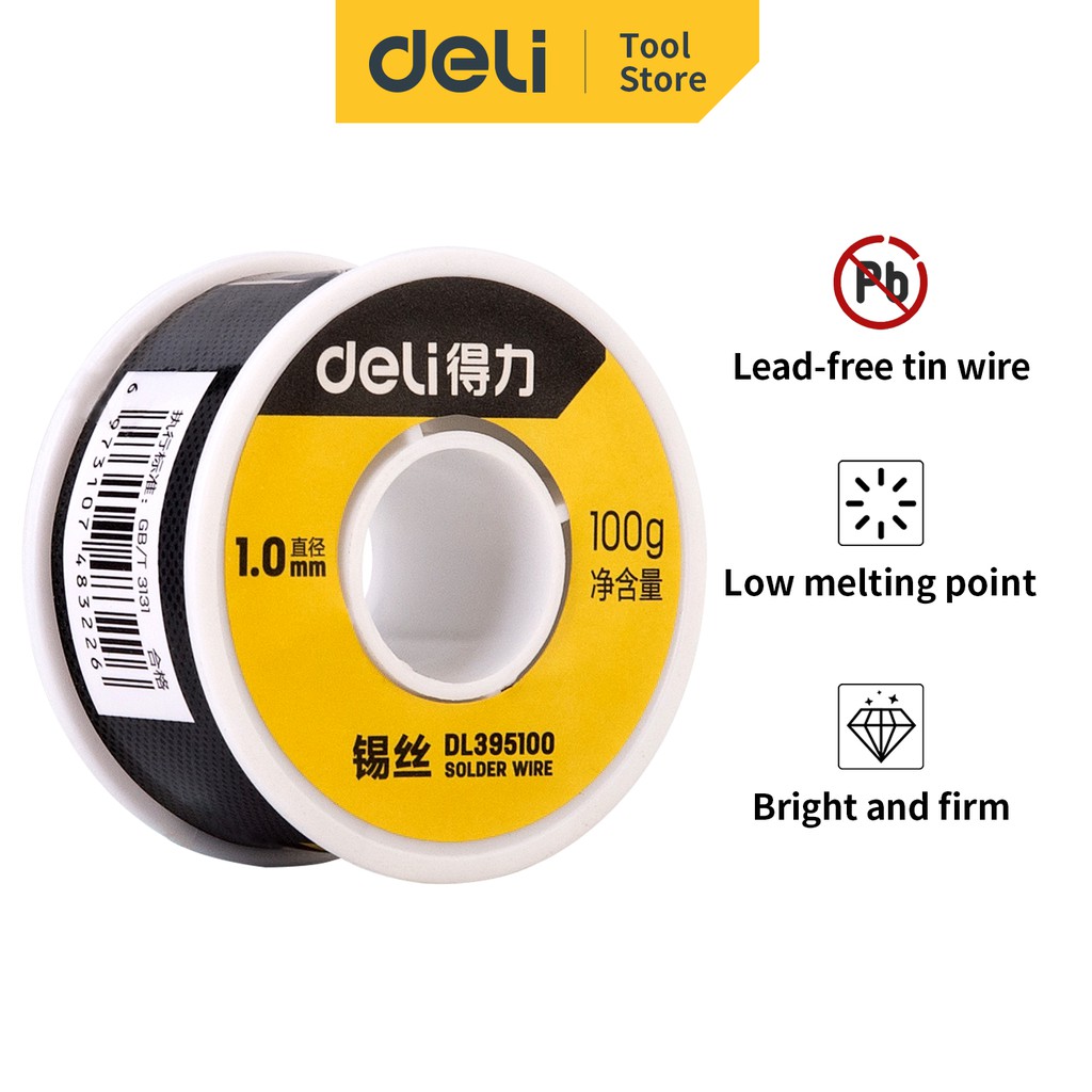 Deli Solder Wire/Timah Solder Diameter 1 mm 100 gram DL395100 /Alat Perkakas