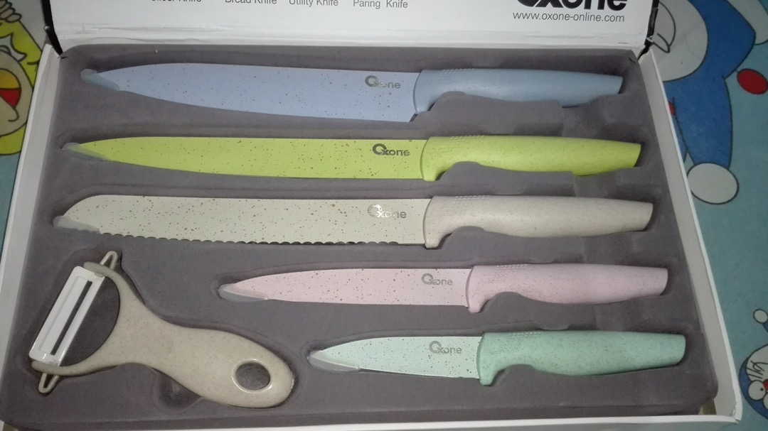 Pisau Set Oxone Color Marble Knife Set Ox-608 N