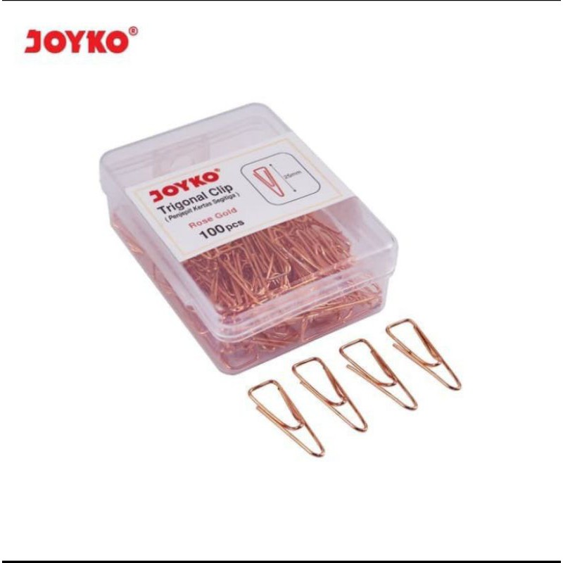 trigonal penjepit kertas no : 3 RG joyko 1 box isi 100 pc , 1pc Rp 250