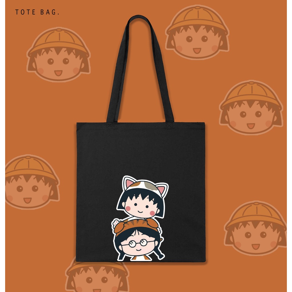 TOTE BAG MARUKHO CHAN / TAS LES / TAS KULIAH / TAS SANTAI / BAHAN KANVAS / SOUVENIR