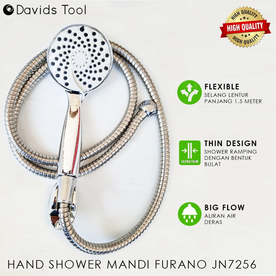 Kepala Shower Mandi Hand Sower Head Furano Bulat JN7256