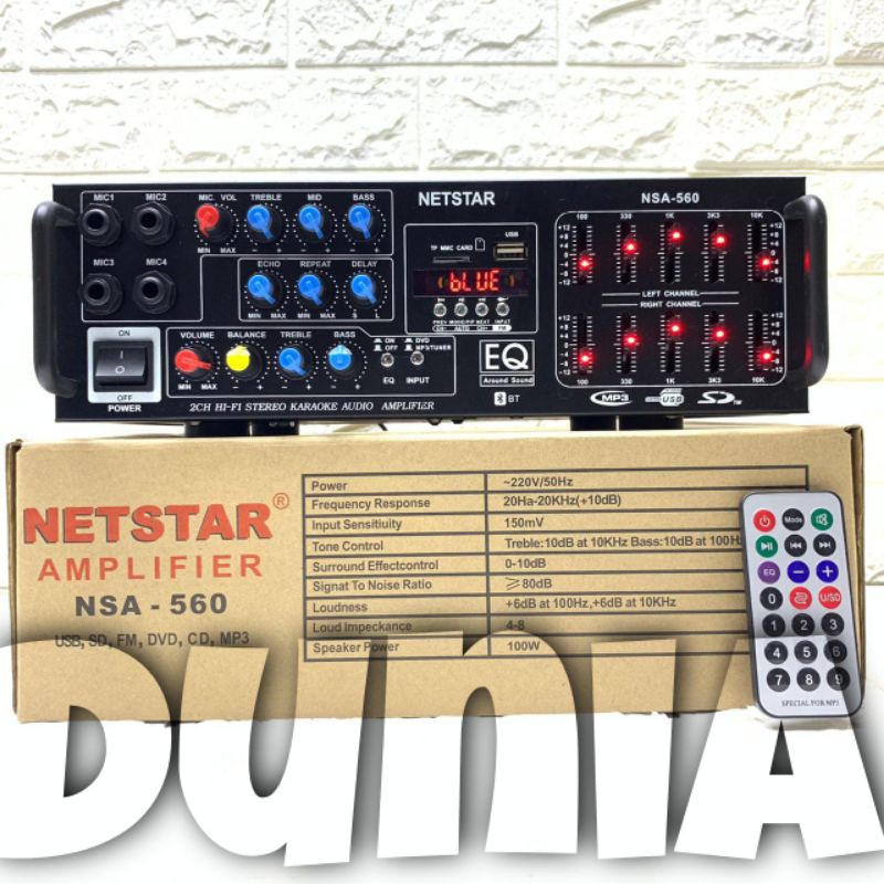 Amplifier NETSTAR NSA 560 Original Bluetooth - USB
