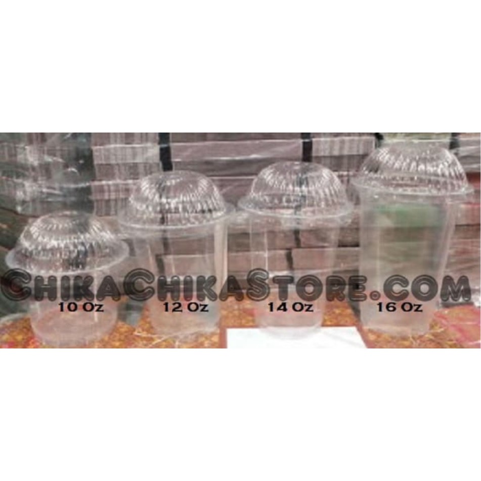 Gelas Plastik Prima + tutup cembung