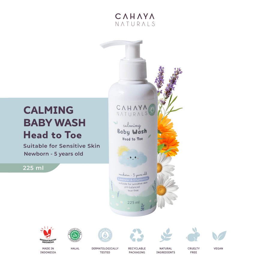 Cahaya Naturals Calming Baby Wash Head to Toe 225ml