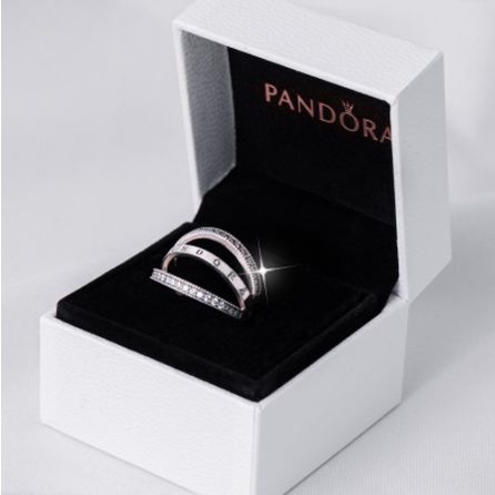 Pandora Cincin 925 Silver Hias Kubik Zirkon Berlian Untuk Wanita