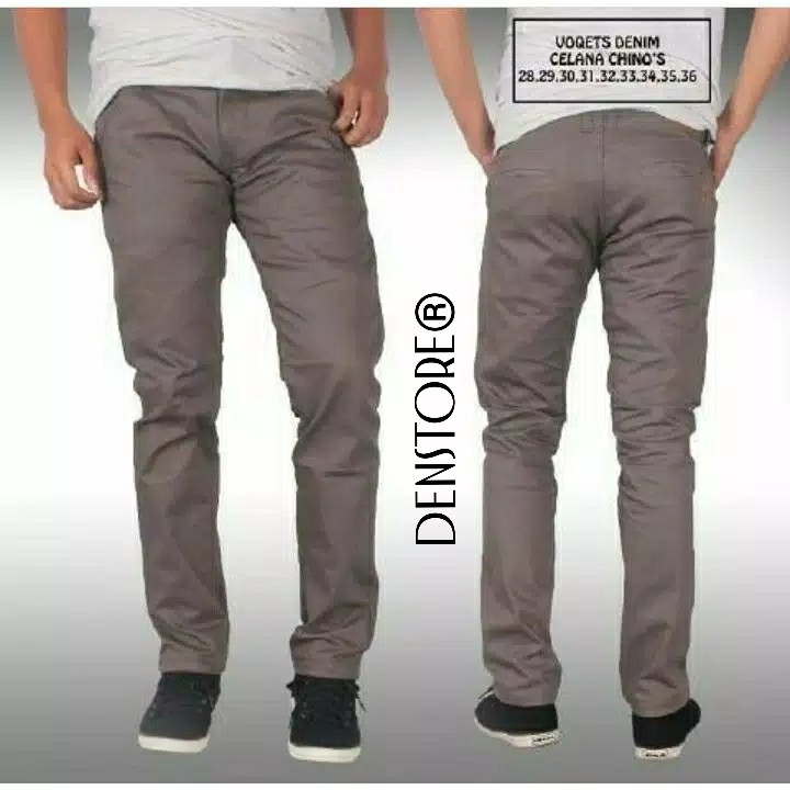  Celana Chino Abu Ukuran Banyak M L XL kualitas di jamin 