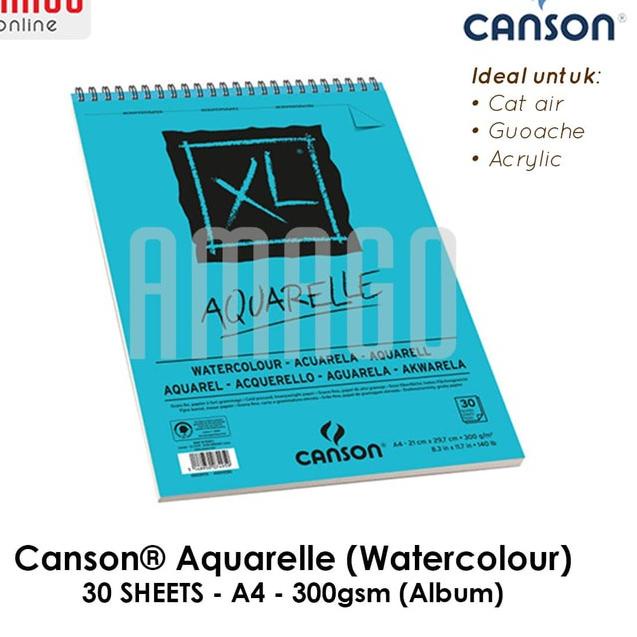 

Limited - CANSON XL - AQUARELLE - WATERCOLOR PAPER - 30 SHEETS - A4 - 300G ALBUM - 400039170 !!