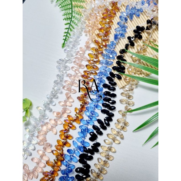 6mm Crystal tetes / Kristal Tetes Kerucut / Kristal Ceko Tetes 6mm