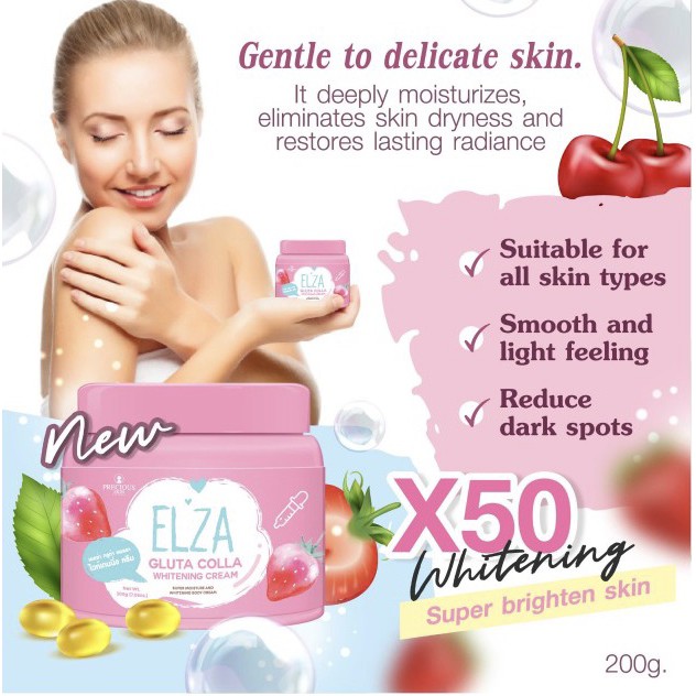 PRECIOUS SKIN BODY CREAM ELZA VITAMIN E LEMON VITAMIN C SNAIL WHITE HYA KOJIC GOLD