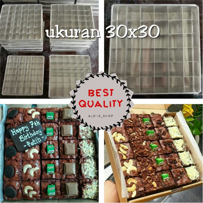 Jual Loyang Brownies Sekat 30x30 Loyang Sekat Persegi Ukuran 30x30 Shopee Indonesia