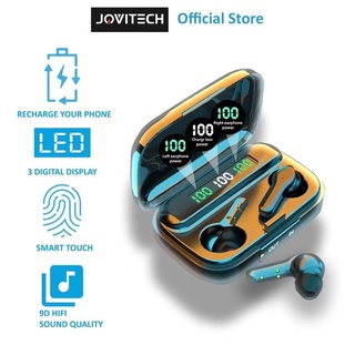 【COD】Jovitech TWS Headset Earphone Bluetooth 5.1 TWS LED 3 Digital Display 9D HIFI T8