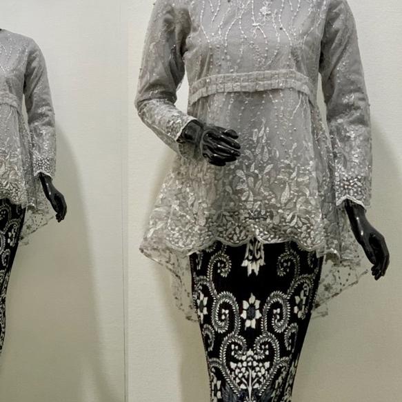 ♪ kebaya wisuda/ stelan / kebaya modern/ ocean kebaya/ kebaya brokat tulle gotik rempel ۞
