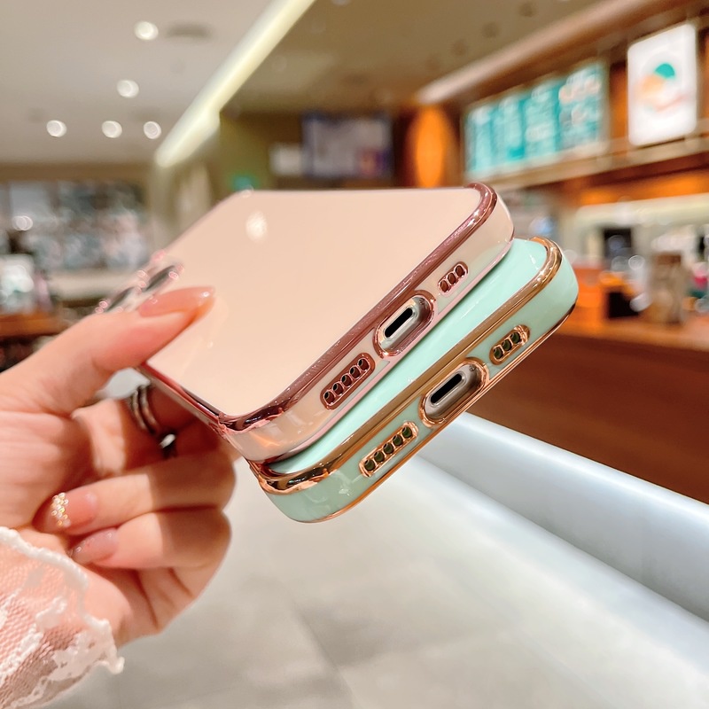 Soft Case Anti Jatuh Permukaan Halus 6d Untuk Iphone 13 12 11 Pro X Xs Max 7 8 Plus