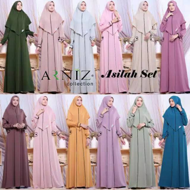 Arniz Asilah gamis set terbaru, 100% ori