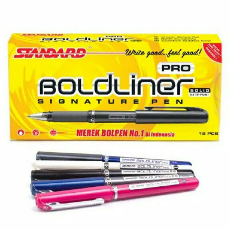 Pulpen Standard Boldliner Pro 0.8 Bolpen Tanda Tangan Signature Pen