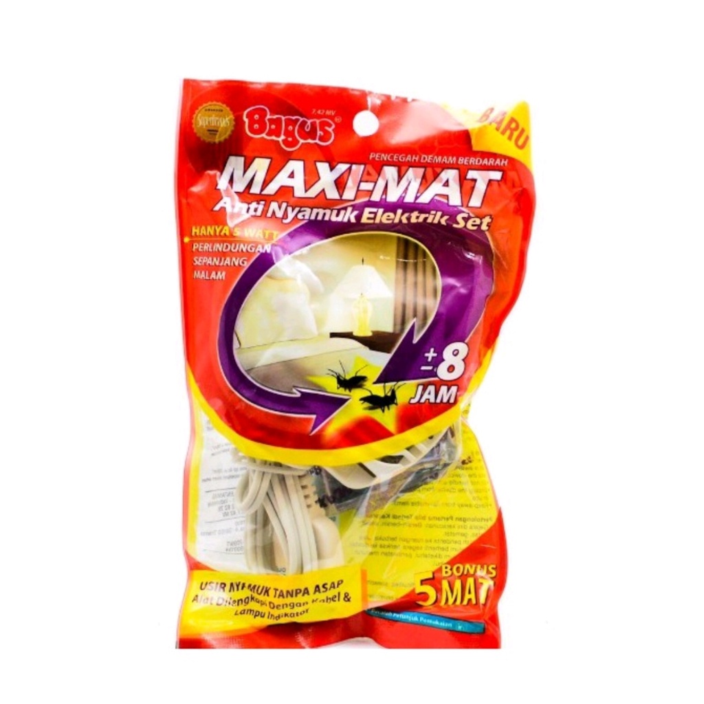 Anti Nyamuk Elektrik Set | Bagus Maxi Mat Anti Nyamuk Elektrik Set