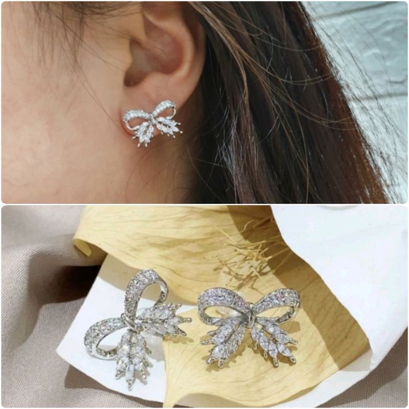 Anting Silver925 Perak Mata Kilau anting silver Anti Karat anti alergi premium Quality S37