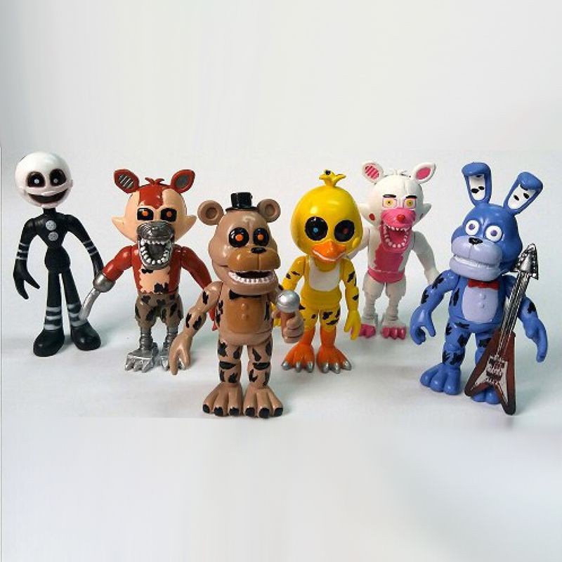 6pcs FNAF Five Nights At Freddy's Action Figures Mini Figurines Fans Gift