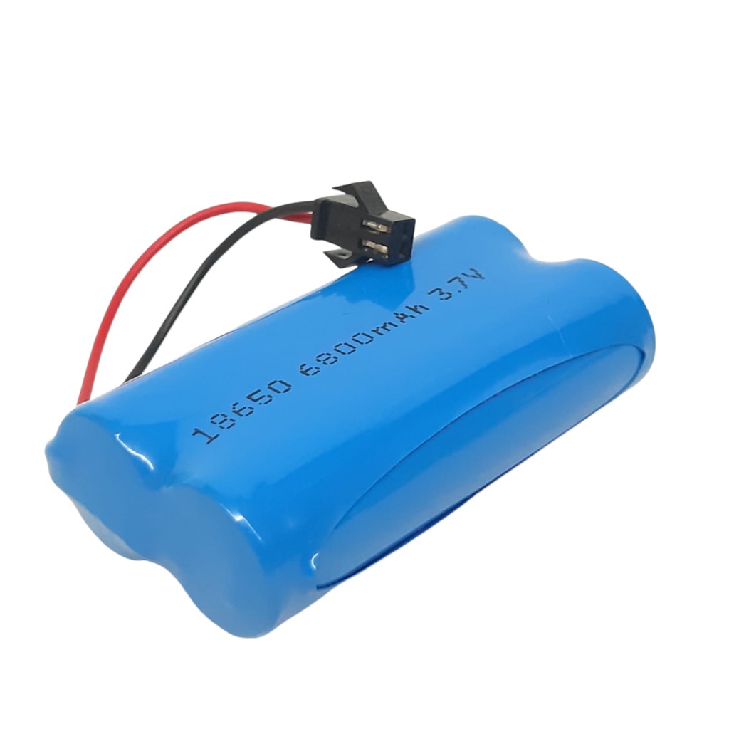 Baterai Cas/Charger Mobil RC 2x Li-ion 18650 Soket Hitam 3.7V - 6800mAh