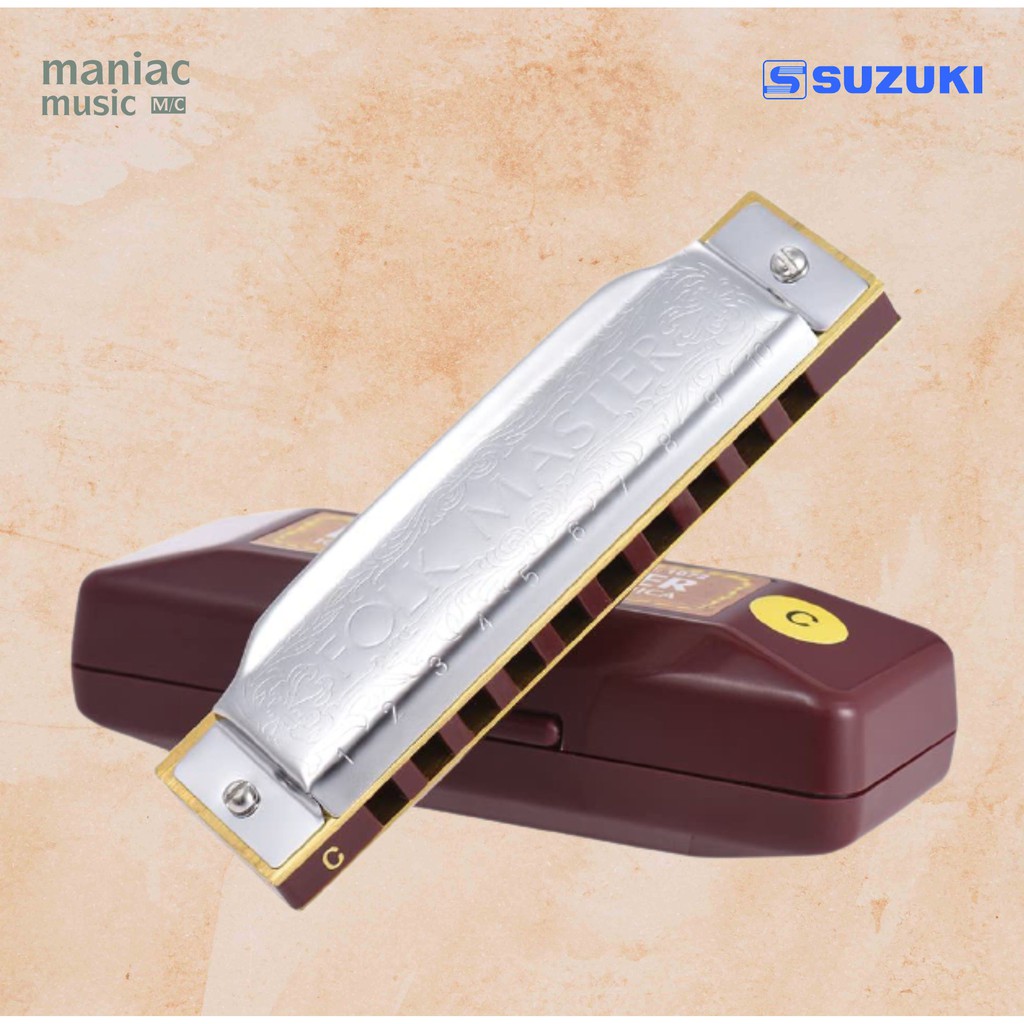 Suzuki 1072C - Harmonika. Folkmaster. Standard. 10 Hole. Diatonic. Kunci C