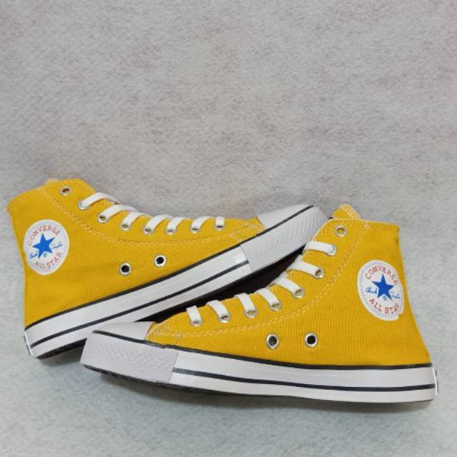 Sepatu converse allstar kuning height/boot+box