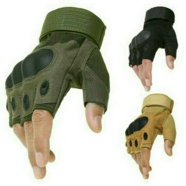 Gloves Sarung Tangan Pendek Half Finger Touring Sepeda Motor Outdoor Tactical