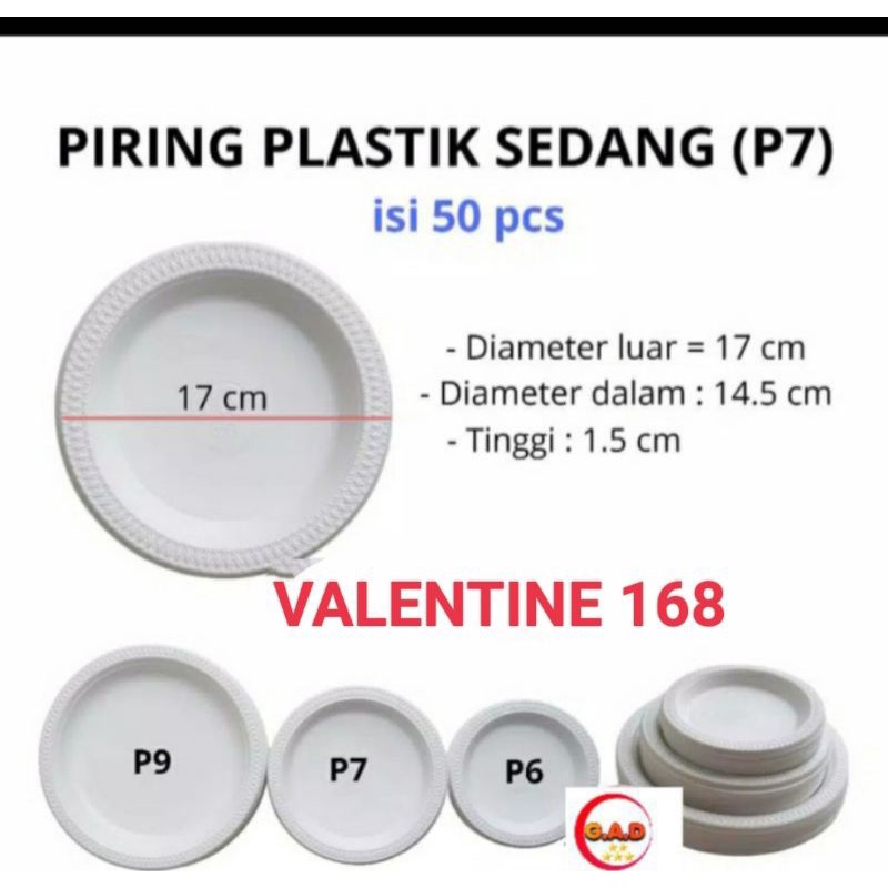 PIRING PLASTIK SEDANG p7 / PIRING ACARA / PIRING MAKAN / PIRING PESTA P7