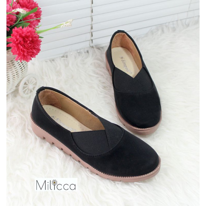 Milicca Sepatu Slip On Kekininian Kasual Dewasa Wanita Terlaris Salina