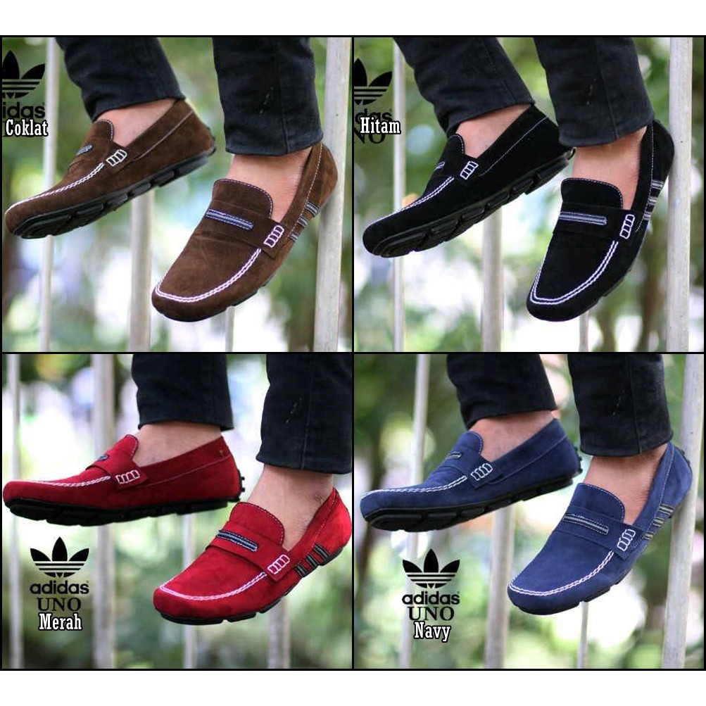 MS Shop - Sepatu Slop Kasual Pria Adidas Uno Moccasin Slipon Casual Trendy Santai Kerja Kuliah