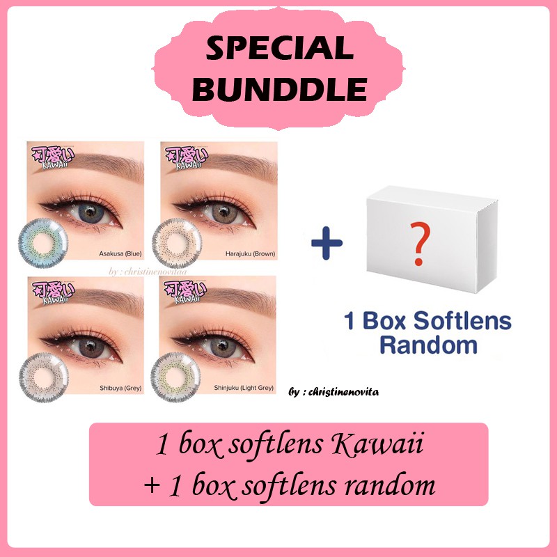 [PROMO BUNDLE] SOFTLENS X2 KAWAII EXOTICON 14.5MM - NORMAL + 1 PASANG SOFTLENS RANDOM - NORMAL