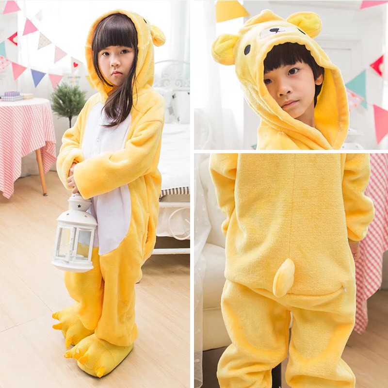 KOSTUM ONESIE RILAKKUMA BEAR COSPLAY PIYAMA ANAK