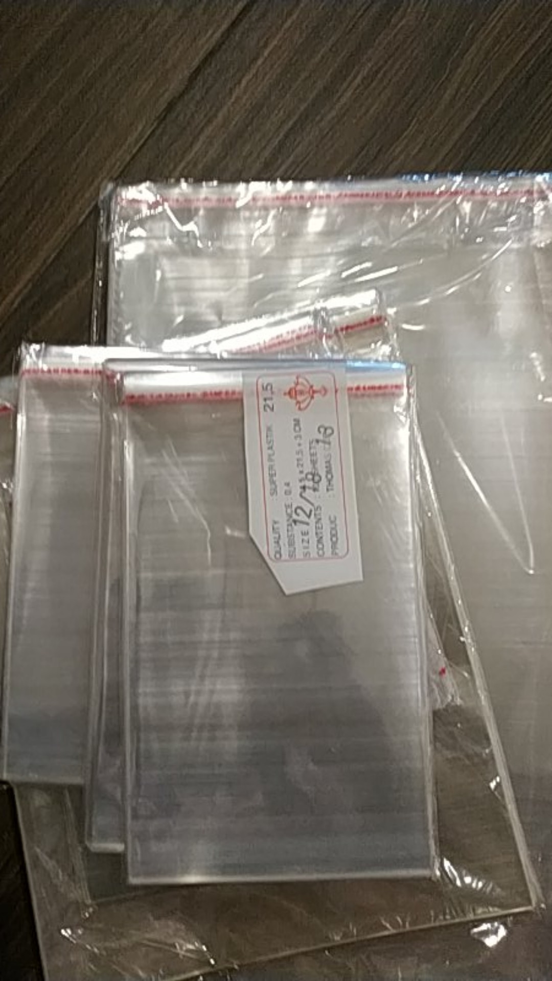 Plastik Opp Lem Tebal 12x18cm, Kemasan Souvenir Undangan Masker Baju