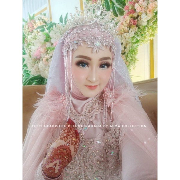 (COD) Headpiece cleo patra hana rumbai/hiasan hijab