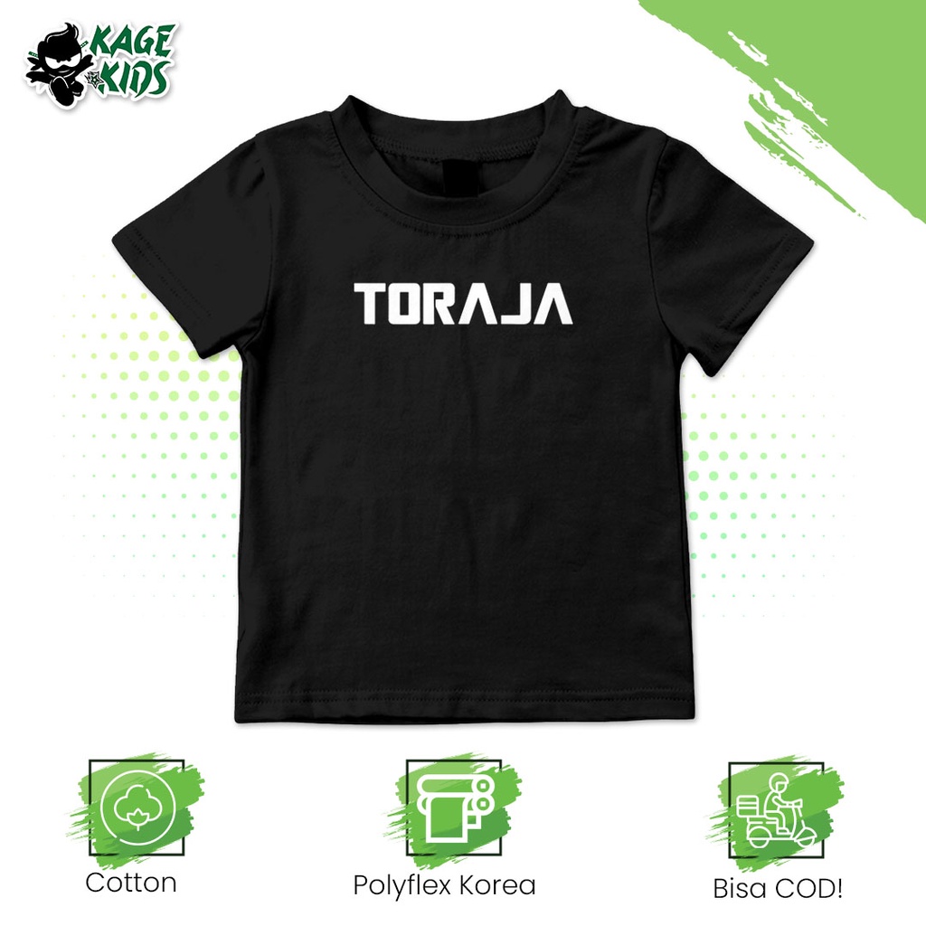 Kaos Distro Anak TANA TORAJA Laki Laki dan Perempuan / Baju Anak Motif Daerah Keren