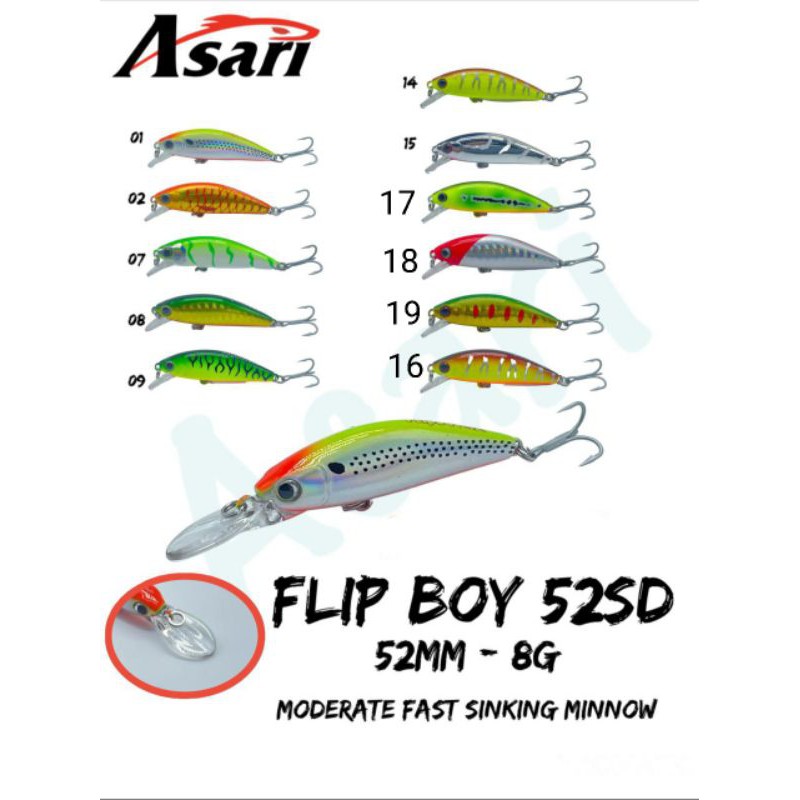 Lure ASARI FLIPBOY 52SD (5,2cm / 8gram) SINKING