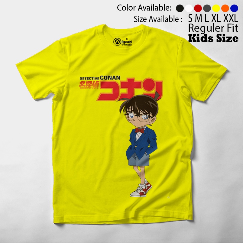 Baju Anak Kaos Distro Atasan Anak Laki-laki Anime Detective Conan Edogawa - Shinichi Kudo