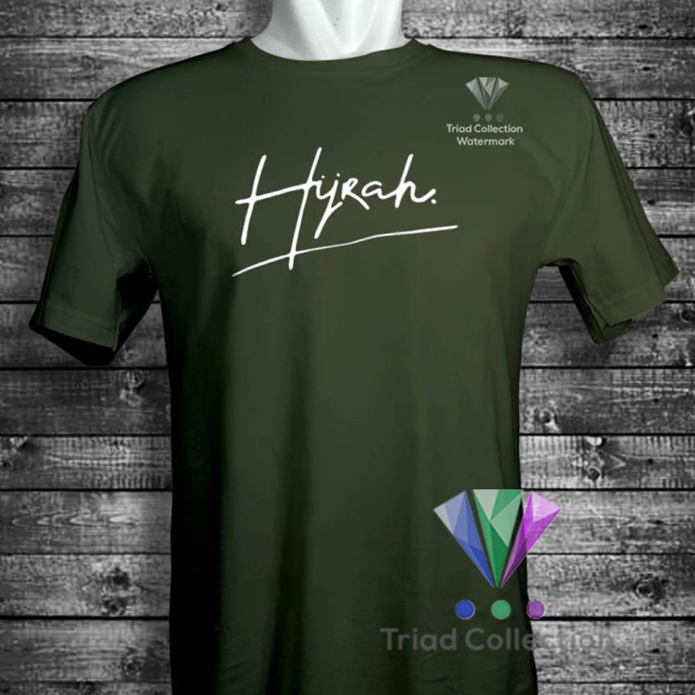 HIJRAH | Kaos Dakwah Islami Cotton Combed 30s Premium Distro Baju Muslim Santri | 1505-4