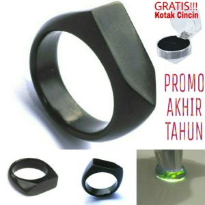 Ring Cincin Natural Giok Black Jade WE