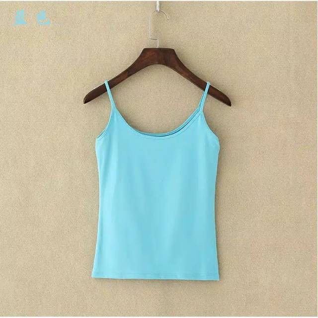 TANKTOP TALI KECIL XL BY EXXEN MODE WANITA DALAMAN SINGLET TANK TOP ADEM SPANDEX TERLARIS  PALING DICARI