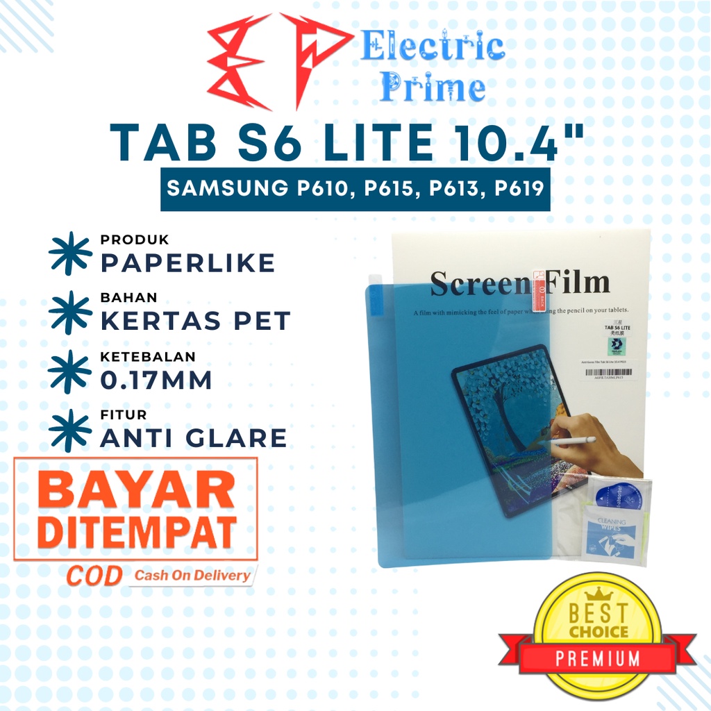 Screen Protector Film Samsung Galaxy S6 Lite 10.4 P610 P615 2020 2022 SM-P613 SM-P619 TRIPLEDI Paper Like Matte PET Anti Gores