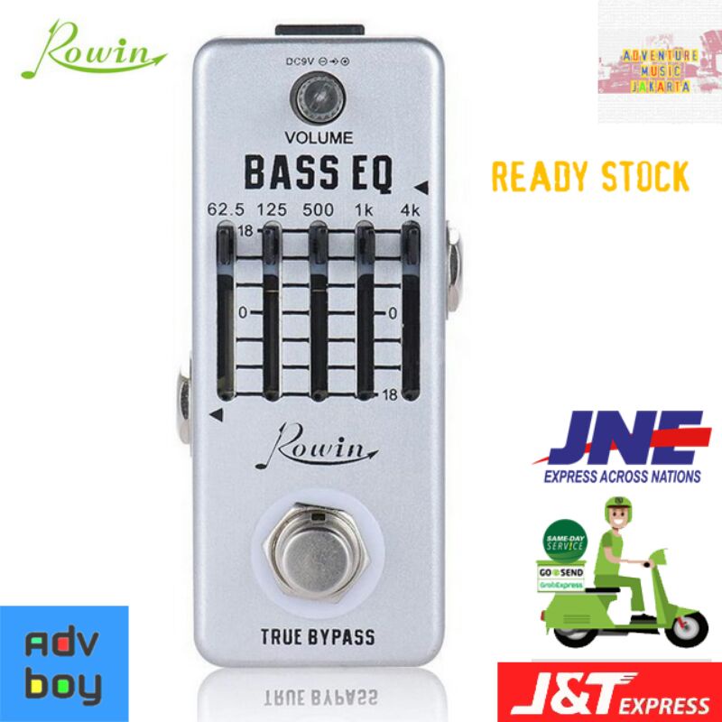 ROWIN BASS EQ Pedal Efek Bass Gitar Rowin LEF-317B Bass Equalizer True Bypass